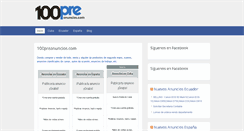 Desktop Screenshot of 100preanuncios.com